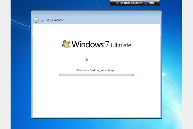 Windows 7 telepítés
