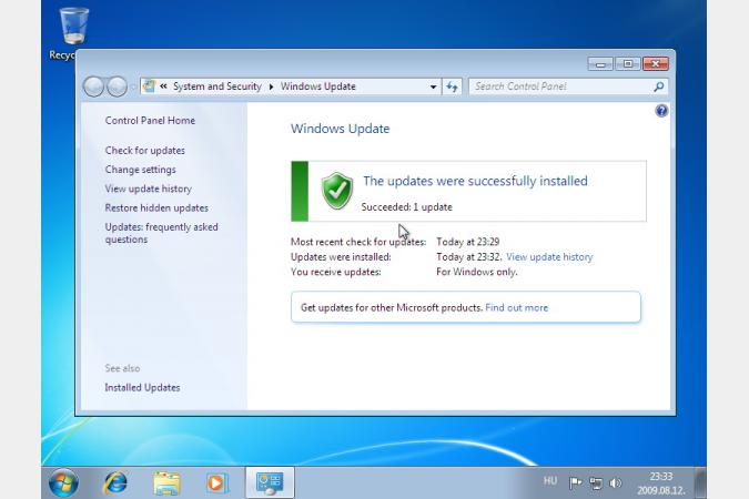 Windows 7 telepítés