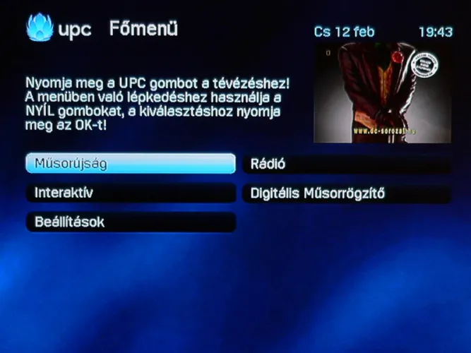 UPC digitális tévé