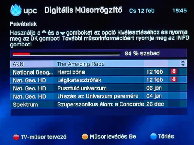 UPC digitális tévé