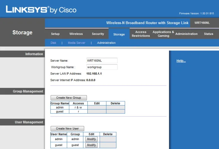 Linksys WRT160NL