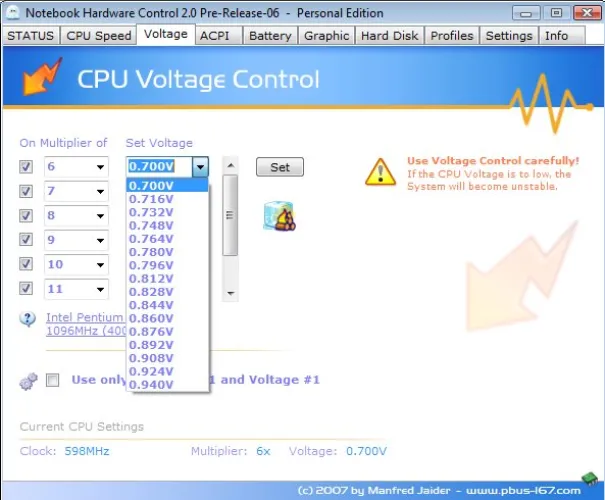 Notebook Hardware Control